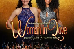 vierkant woman in love met logo