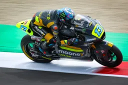 Moto2: Celestino Vietti, la caduta