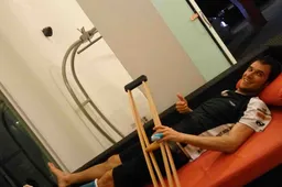 Supersport Thailandia Alex Baldolini si frattura la caviglia sinistra