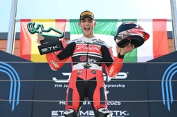 Jacopo Cretaro perfetto ad Aragon, la gioia del primo trionfo Stock