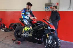 Dennis Foggia a Misano con la Ducati Panigale "Un buon allenamento"