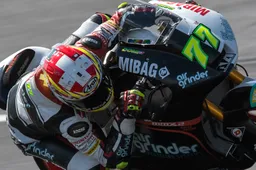 Moto2 Silverstone Prove 1 Zampata di Dominique Aegerter