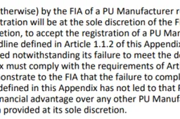 Power unit 2026: l'appiglio normativo previsto