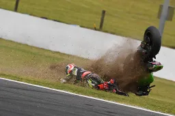 Jonathan Rea, la fotosequenza  della caduta durante i test