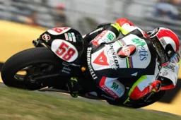 250cc Jerez Prove Libere 2: Marco Simoncelli, doppia scivolata