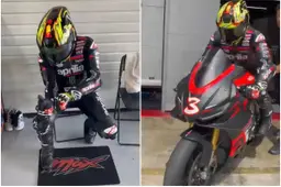 Max Biaggi defies time: on an RSV4 X, just a few seconds off the MotoGP elite