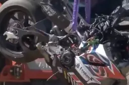 SBK: Tommy Bridewell, what a scare—the Ducati hits the wall and shatters into a thousand pieces