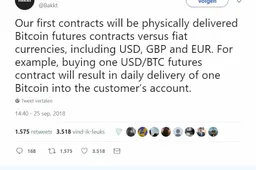 Bakkt kondigt fysiek afgewikkelde Bitcoin-futurescontracten aan