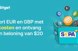 Stort EUR en GBP met 0 kosten en ontvang een beloning van $20