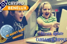 CryptoBenelux video: Cardano en Ripple tanken bij! Ripple eindelijk weer naar $1?￼