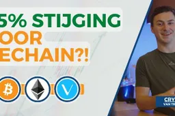Bitcoin doet een stapje terug. 65% stijging mogelijk voor Vechain?