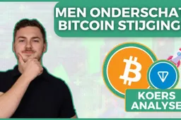 Men onderschat hoe hard Bitcoin kan gaan stijgen! En TON dumpt door arrestatie Telegram CEO!