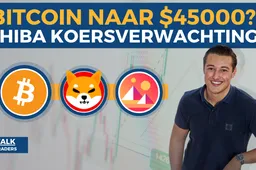 Bitcoin naar $45.000? We liggen op steun! En SHIBA ziet er bullish uit!