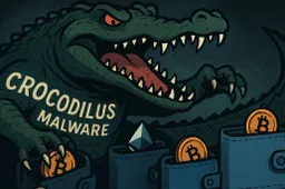 Crocodilus malware landt in Europa: Crypto-wallets en bank-apps lopen gevaar!