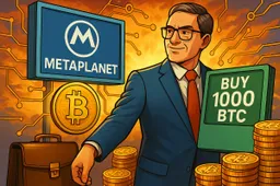 Metaplanet koopt ruim 1.000 BTC en is nu vijfde grootste zakelijke houder