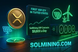 De eerste XRP ETF in de Verenigde Staten wordt genoteerd en Solmining XRP-contracten stellen houders in staat om $9.800 per dag te verdienen