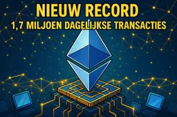 Ethereum breekt door: 1,7 miljoen transacties per dag en koers knalt naar $4.400
