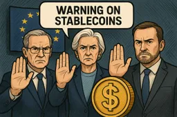 EU waarschuwt voor risico's van stablecoins, terwijl de markt $300 miljard doorbreekt