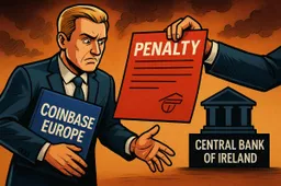 Coinbase krijgt forse boete van Ierse Centrale Bank voor AML-storingen