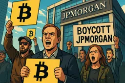Bitcoin-fans furieus: Boycot JPMorgan na MSCI-knuppel in crypto-hoenderhok
