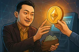 TRX-oprichter Justin Sun staket 45.000 ETH – Bezit momenteel meer ETH dan TRX