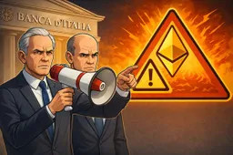 Italiaanse centrale bank waarschuwt: Als ETH crasht, stort de hele Ethereum-infrastructuur in – en dat raakt stablecoins & DeFi hard
