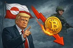 Bitcoin krijgt flinke klap: $865 miljoen aan liquidaties door Trump-Groenland drama – koers duikt naar ~$92.400!