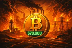 Bitcoin duikt onder $70k terwijl energiecrisis escaleert