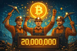 Bitcoin-netwerk 20 miljoen BTC gemijnd