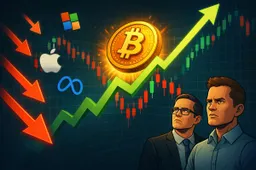 Bitcoin zet beste week neer sinds september 2025 en loopt weg van tech-aandelen