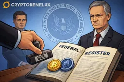 SEC zet nieuwe cryptolijn officieel in Federal Register, markt kijkt nu naar volgende stap van Paul Atkins