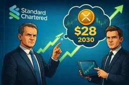 Standard Chartered-doel voor XRP duikt weer op: $2,80 in 2026 en $28 in 2030