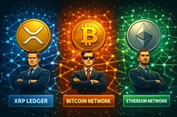 XRP Ledger, Ethereum-netwerk, Bitcoin-netwerk