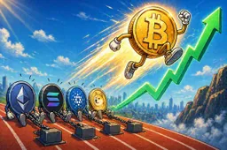 BTC klimt richting sleutelzone terwijl altseason verder uit beeld raakt.