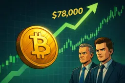 Bitcoin koersstijging $78.000