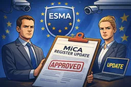 ESMA ververst MiCA-register opnieuw: dit moeten Europese cryptobeleggers nu weten
