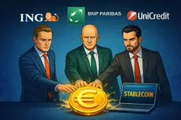 ING, BNP en UniCredit bouwen aan euro-stablecoin