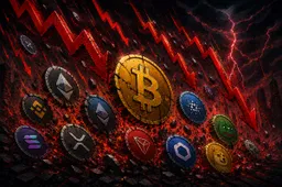 Altcoin beta kleurt rood terwijl bitcoin steun zoekt