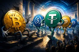 Bitcoin verliest zijn monopolie terwijl stablecoins terrein winnen