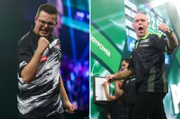 Dag 15 Van Veen en Van Gerwen in actie op het PDC WK Darts