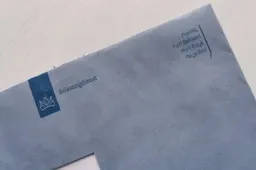 blauwe enveloppe