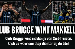 Club Brugge zet grote stap richting titel na makkelijke zege tegen Sint-Truiden