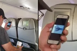 Wat zou jij doen als deze idioot naast je in het vliegtuig zat?