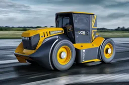 De Fastrac Two trekker van JCB is de snelste ter wereld