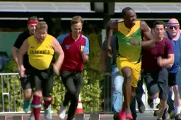 Usain Bolt maakt gehakt van James Cordon en Owen Wilson