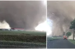 De lijpste filmpjes van de zieke tornado die rakelings langs Nederland scheerde