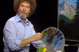 Historisch schilderij Bob Ross te koop voor enorm bedrag