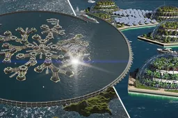 Tof concept voor eerste drijvende stad op aarde