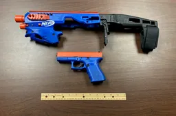 Politie treft wapens aan die 'speelgoed' moeten voorstellen