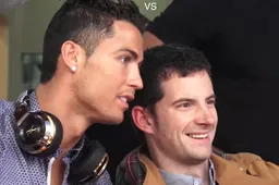 Cristiano Ronaldo komt erachter dat hij te populair is om thee te drinken op het terras